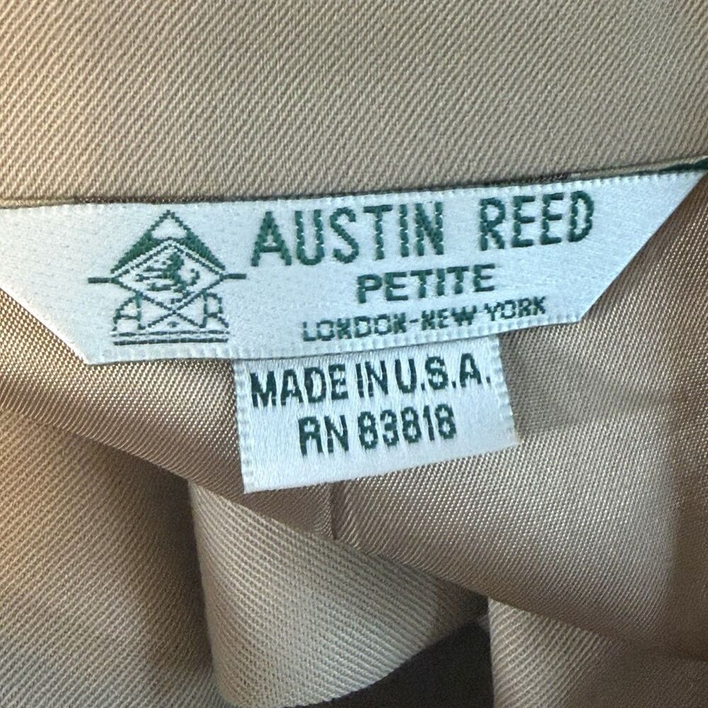 Austin Reed Wool Blazer Petite 12 Camel Made USA - Picture 3 of 14